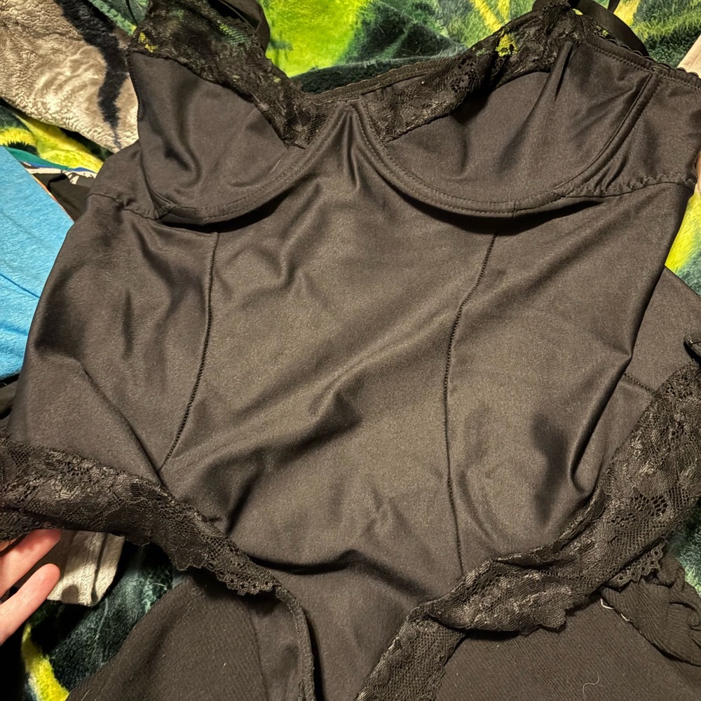 Pure Romance Black Lace Chemise